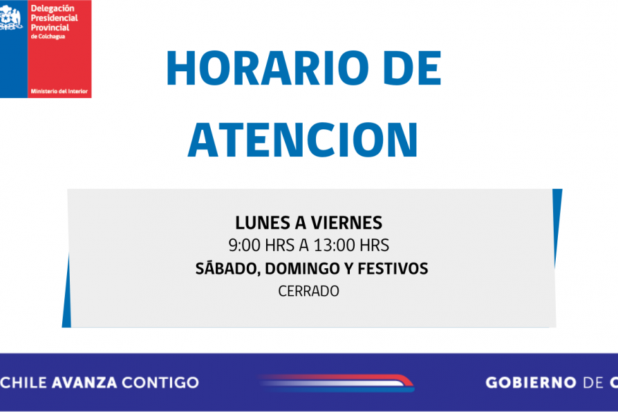 Nuevo horario de atención en la Delegación Presidencial de Colchagua: infórmate sobre los cambios